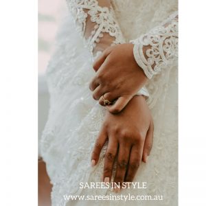 lace bridal saree